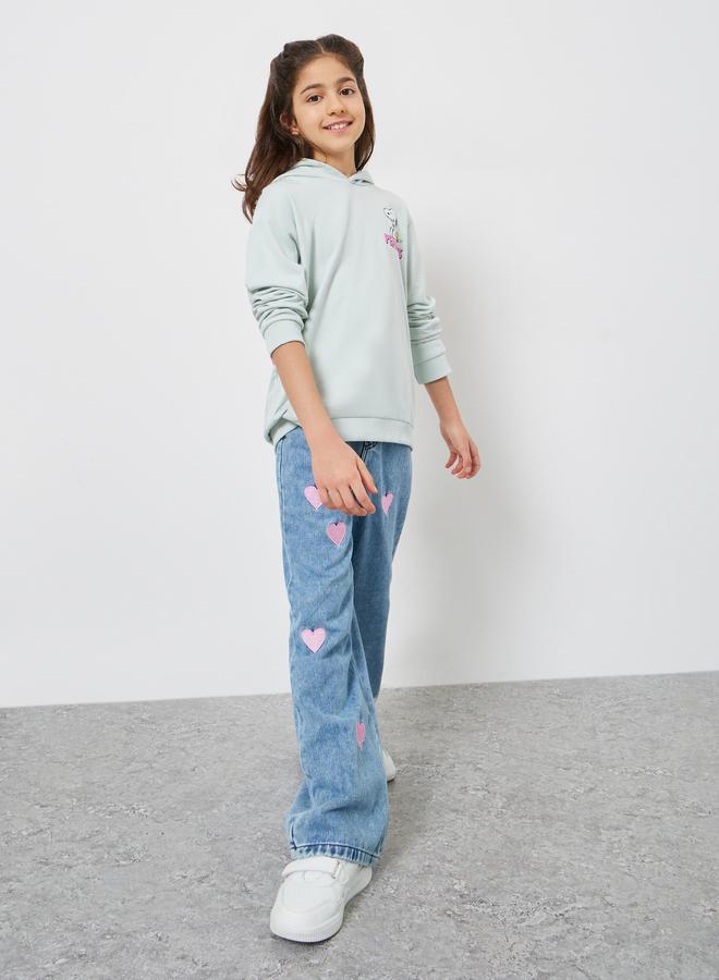 ستايلي هودي قطني بطبعة جرافيك بيناتس - Image 3